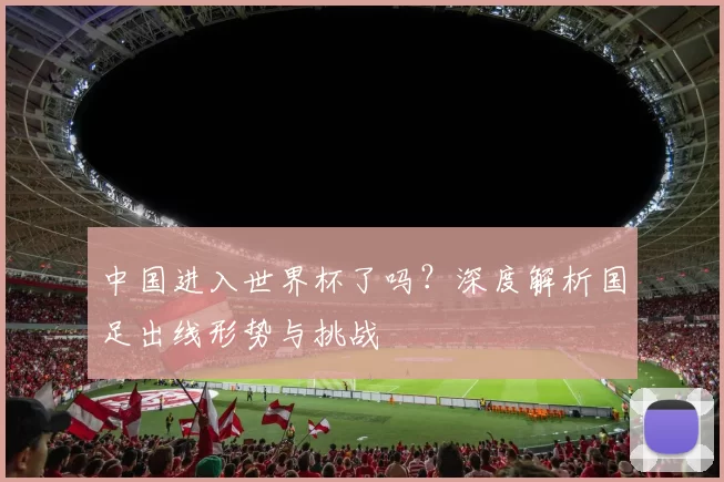 中国进入世界杯了吗？深度解析国足出线形势与挑战