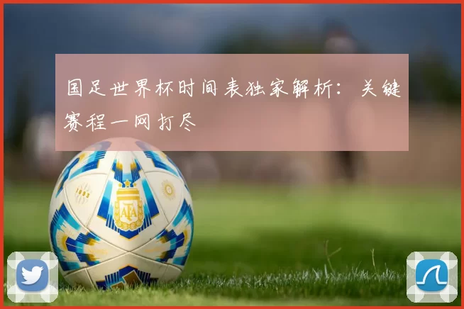 国足世界杯时间表独家解析:关键赛程一网打尽